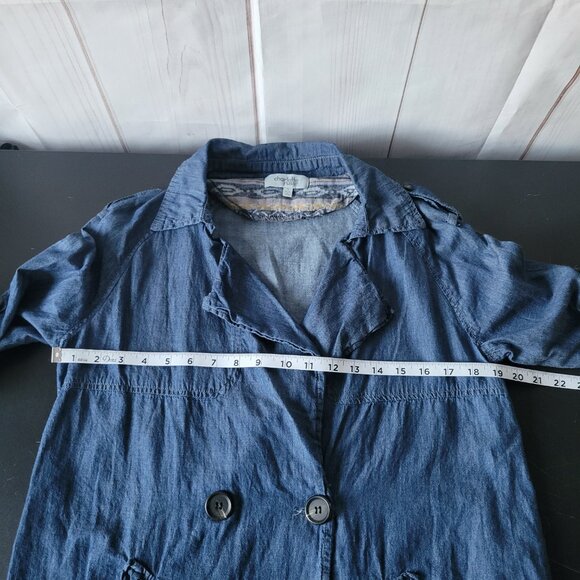 Charlotte Russe Denim-Like 100% Cotton Button Front Shirt Dress, Women’s S Dress - Picture 8 of 9